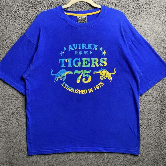 Vintage Y2K Avirex Tigers Brazil Graphic T-Shirt Mens XL Grunge Cyber - Picture 10 of 16
